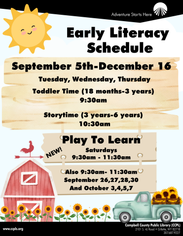 CCPL Early Literacy Programs