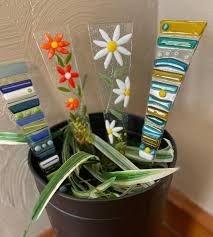 Fused Glass Plant Stakes