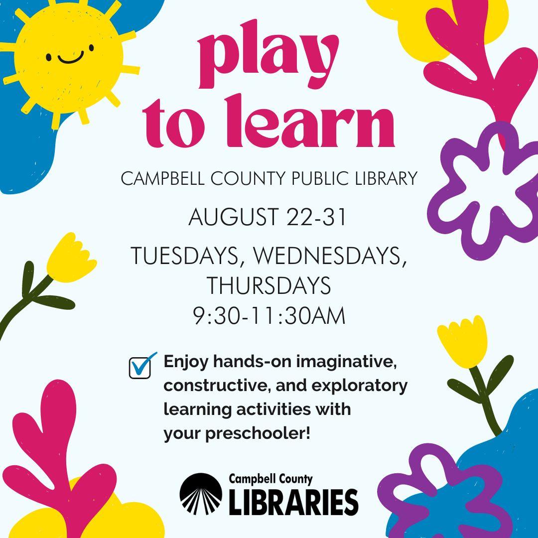 CCPL August Play to Learn